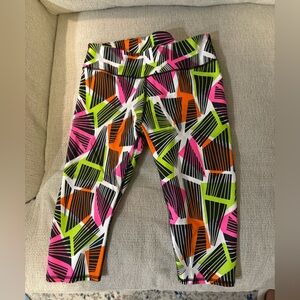 Fabletics Geometric Neon Leggings (Medium)